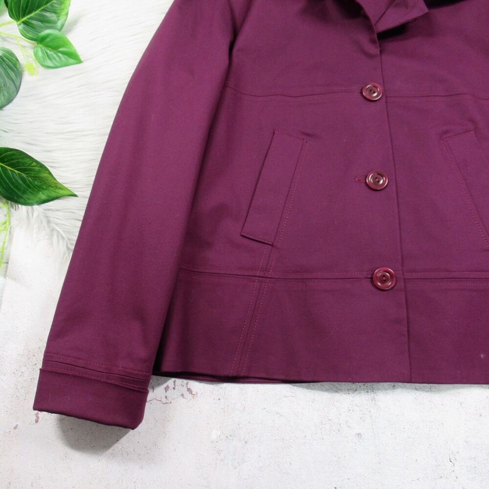 Pendleton Dark Purple Button Front Jacket Cotton … - image 3